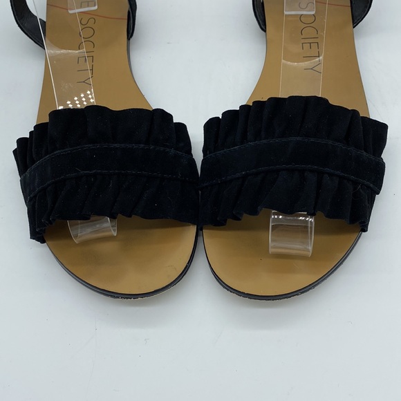 Sole Society Sandals Black Ruffles Womens Size 8.5 M - Picture 6 of 15